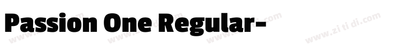 Passion One Regular字体转换